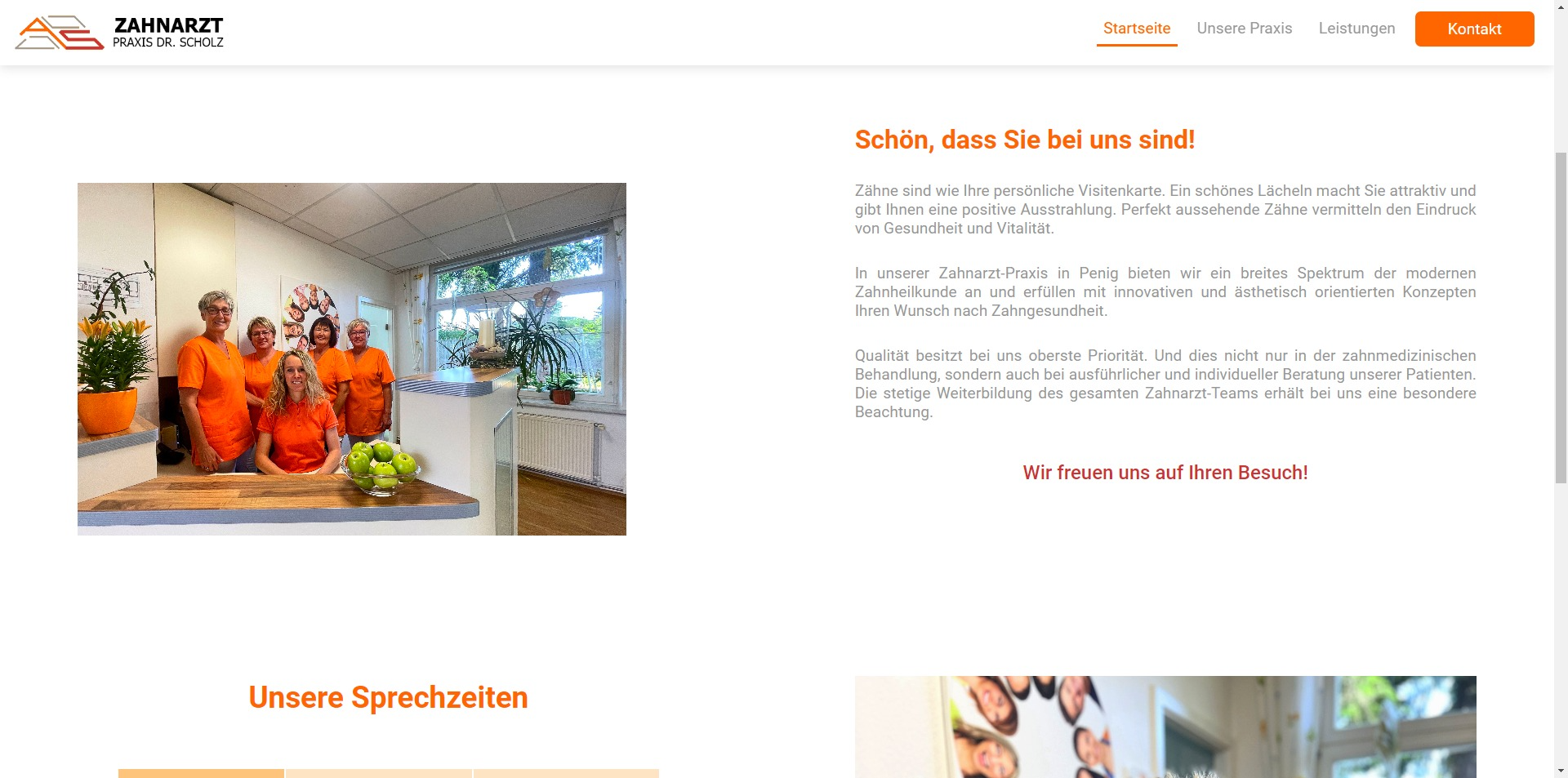 Screenshot Webseite Dr. Anke Scholz